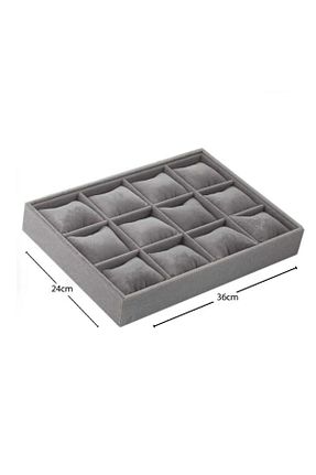نظم دهنده جواهرات و آرایش طوسی 1 پارچه Aydın Decor - کد 7010991