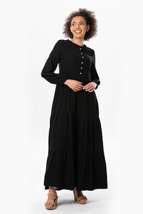 لباس حجاب مشکی زنانه رگولار Eliş Şile Bezi - کد 815574561