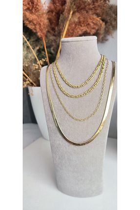 گردنبند استیل ( فولاد ) طلائی رودیوم xUPING - کد 922052534