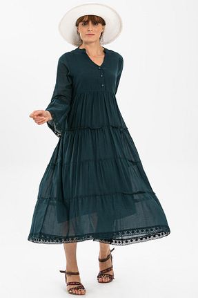 لباس آبی زنانه بافتنی Eliş Şile Bezi - کد 93008052
