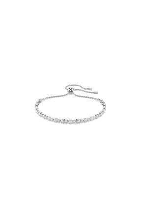 دستبند جواهر سفید زنانه سنگ طبیعی Swarovski - کد 895129978