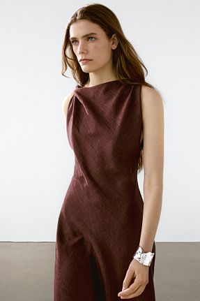 لباس قهوه ای زنانه بافتنی Massimo Dutti - کد 922055837