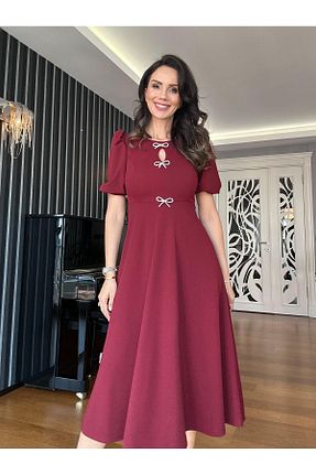 لباس زرشکی زنانه بافتنی Atelier Derin - کد 922048536