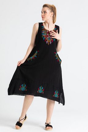 لباس مشکی زنانه بافتنی Eliş Şile Bezi - کد 669221819