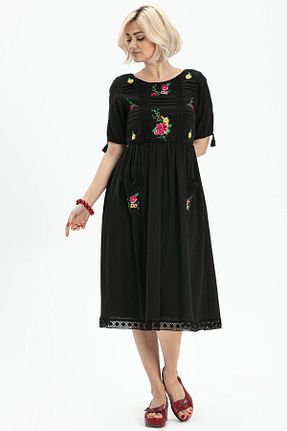 لباس مشکی زنانه بافتنی Eliş Şile Bezi - کد 249705079