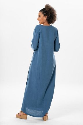 لباس حجاب سرمه ای زنانه رگولار Eliş Şile Bezi - کد 815120564
