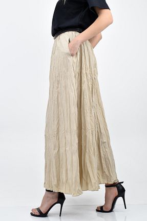 دامن بژ زنانه پارچه birizmoda - کد 922055455
