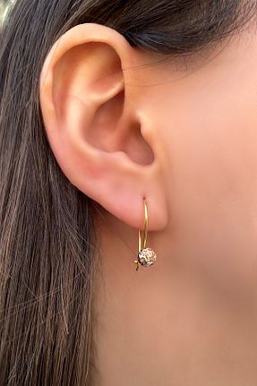 گوشواره طلا طلائی زنانه 8 عیار Altınaşkı - کد 895226656