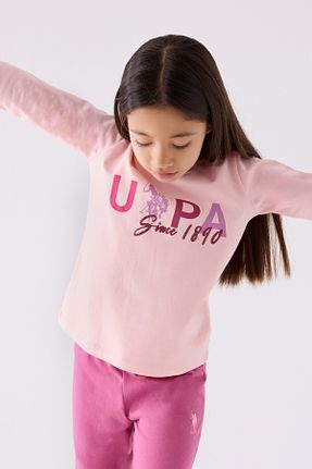 ست لباس راحتی صورتی بچه گانه ساده U.S. Polo Assn. - کد 922697480