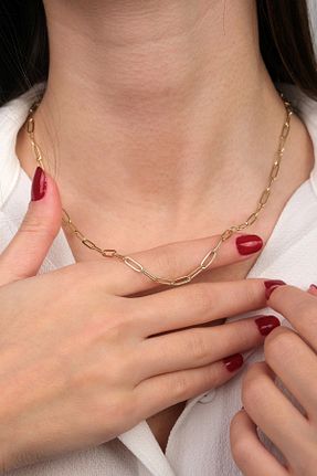 گردنبند طلا طلائی زنانه 14 عیار Güzide Kuyumcu - کد 679694541