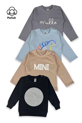 سوئیشرت رنگی بچه گانه چاپی MK Mukko Kids - کد 922700057