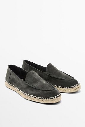 کفش اسپادریل آبی مردانه چرم خالص Massimo Dutti - کد 922066306