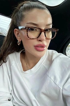 عینک محافظ نور آبی قهوه ای زنانه 50 PROTCO - کد 892546216