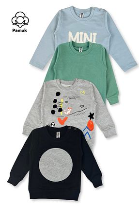 سوئیشرت رنگی بچه گانه چاپی MK Mukko Kids - کد 922706031