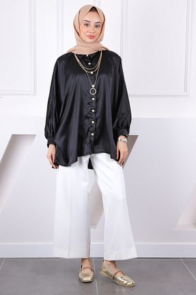 پیراهن حجاب مشکی زنانه رگولار İmajButik - کد 922114130