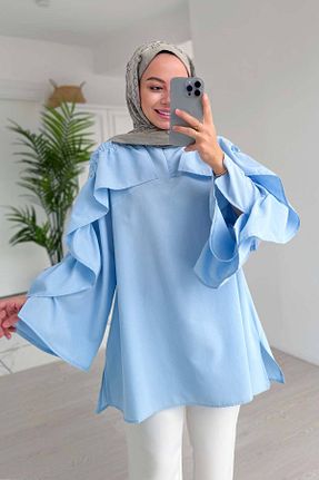 پیراهن حجاب آبی زنانه 3/4 Boy Ka Hijab - کد 853852174