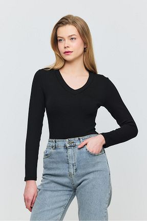 بلوز مشکی زنانه رگولار Rays - کد 922124022