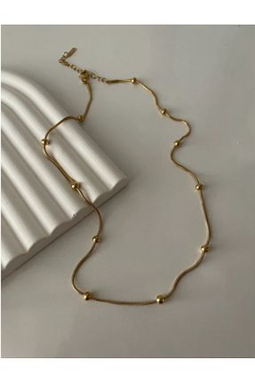 گردنبند استیل ( فولاد ) طلائی زنانه استیل (فولاد) naaksesuar - کد 920622346