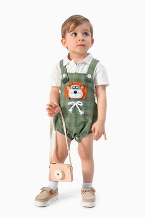 ست نوزادی خاکی بچه گانه پنبه ای Jikko Baby - کد 922788503
