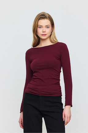 بلوز زرشکی زنانه رگولار Rays - کد 922142230