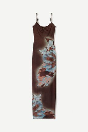 لباس قهوه ای زنانه بافتنی Bershka - کد 922160681