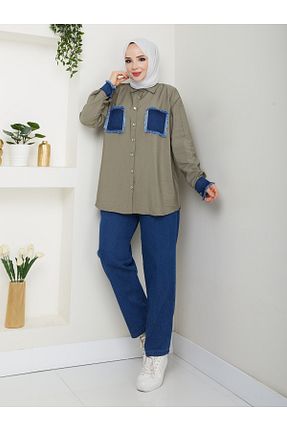 ست بالاتنه و پائین تنه حجاب خاکی زنانه رگولار MODAMERSİ - کد 922161017