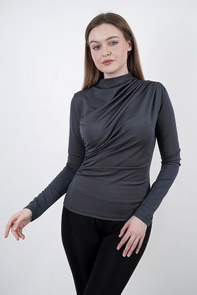 بلوز طوسی زنانه ساده Hebb Club - کد 922158743