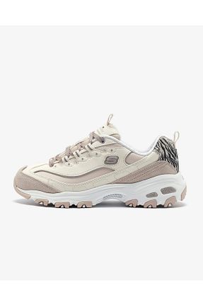 کفش اسنیکر بژ زنانه بند دار Skechers - کد 934157078