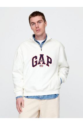 سوئیشرت سفید مردانه چاپی GAP - کد 922141553
