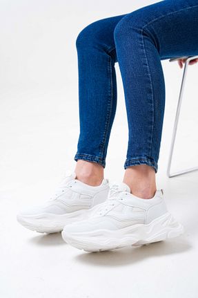 کفش اسنیکر سفید زنانه بند دار steeppolo steeppolo - کد 922187291