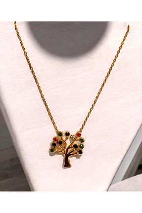 گردنبند نقره زرد زنانه 925 عیار Seka gold - کد 923689484