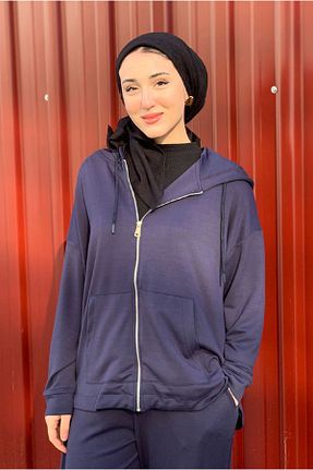 ست بالاتنه و پائین تنه سرمه ای زنانه بافتنی Moda Rosa - کد 922985387