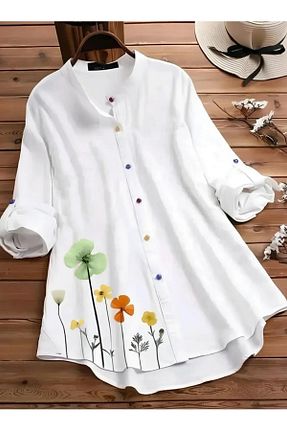 پیراهن سفید زنانه Relaxed Modamorfo - کد 305185474