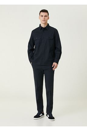 شلوار سرمه ای مردانه پاچه تنگ ZEGNA - کد 923023100