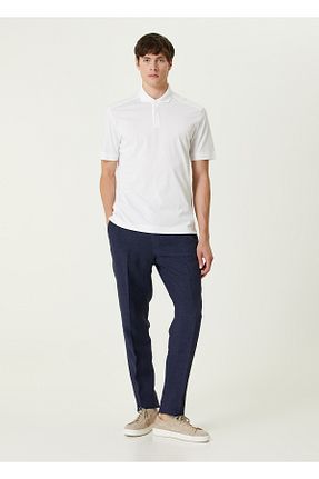 شلوار سرمه ای مردانه کتان ZEGNA - کد 923022314