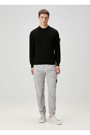 شلوار طوسی مردانه فاق نرمال Stone Island - کد 923024030