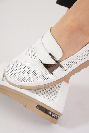 بابت سفید زنانه چرم خالص Moda Pie - کد 922241151