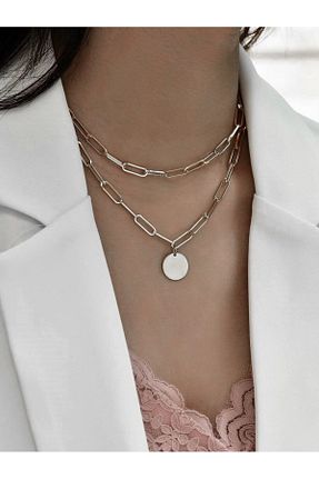 گردنبند جواهر طوسی زنانه استیل ضد زنگ GLAMORA - کد 922242512