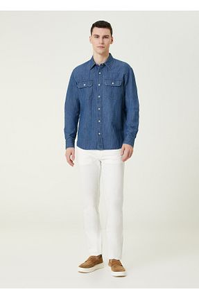 شلوار جین سفید مردانه پاچه تنگ ZEGNA - کد 923022386
