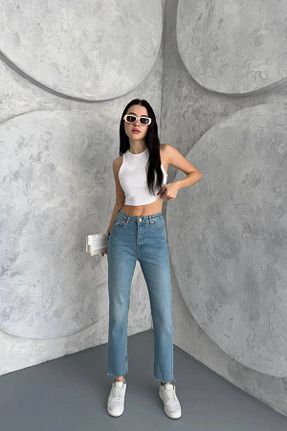 شلوار جین آبی زنانه رگولار bacc - کد 922246723