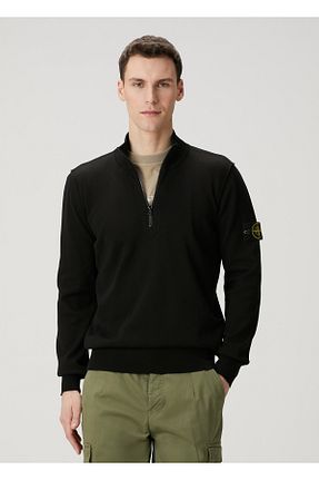 پلیور مشکی مردانه ساده Stone Island - کد 923025393