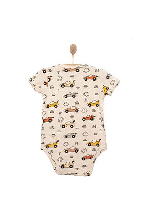 بادی و سرهمی نوزادی بژ بچه گانه پارچه ebebek Hello Baby - کد 922270968