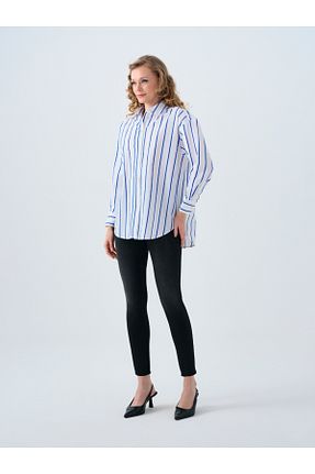پیراهن سرمه ای زنانه اورسایز Loft - کد 922271882
