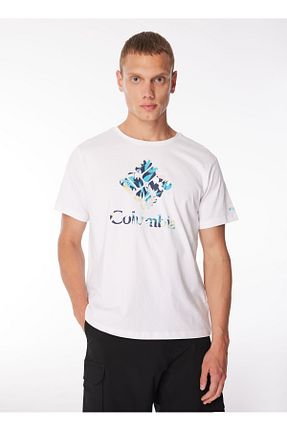 تیشرت سفید زنانه یقه دوچرخه Columbia - کد 922275801
