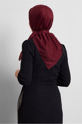 روسری زرشکی پلی استر Alvina - کد 922278347