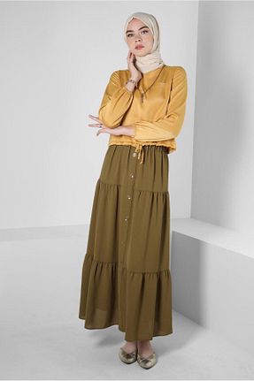 بلوز حجاب زرد زنانه رگولار Alvina - کد 805631594