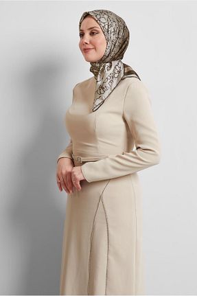روسری قهوه ای پلی استر Alvina - کد 922278592