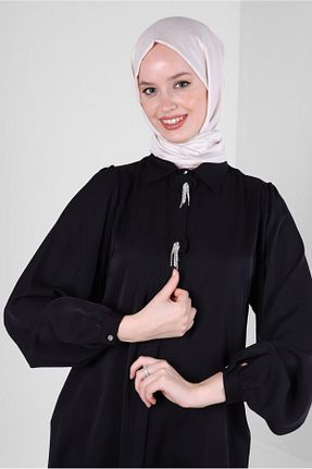 تونیک حجاب مشکی زنانه پلی استر Alvina - کد 798335392
