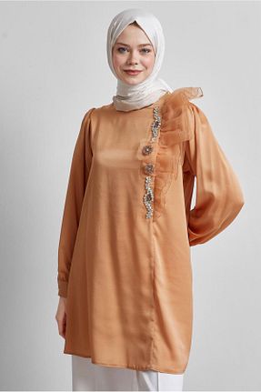 تونیک حجاب نارنجی زنانه پلی استر Alvina - کد 922278392