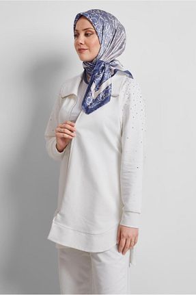 روسری سرمه ای پلی استر Alvina - کد 922278590